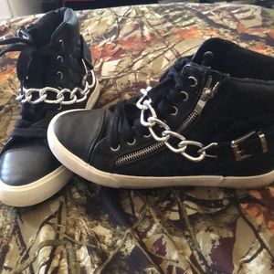 Just Fab sneakers with chain